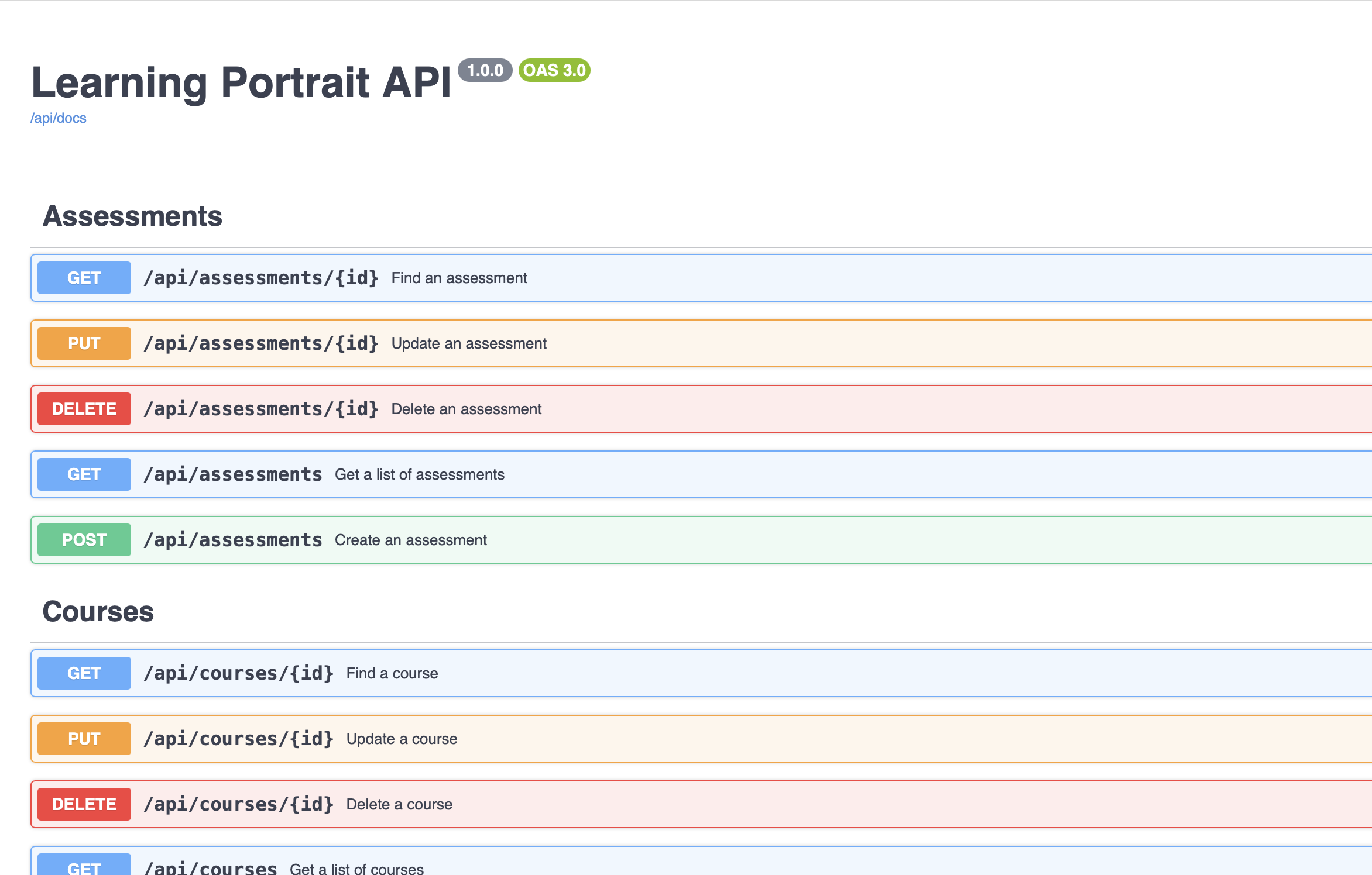 Gradebook API