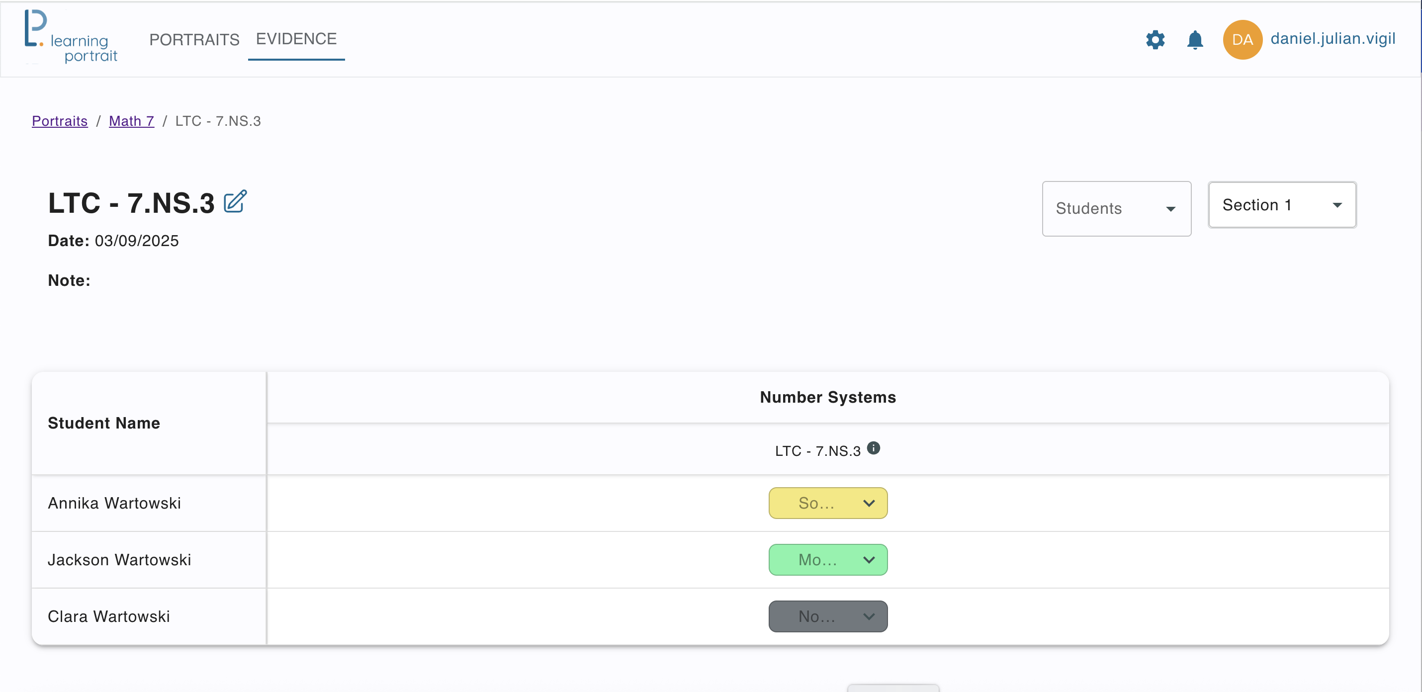 Competency-Based Gradebook